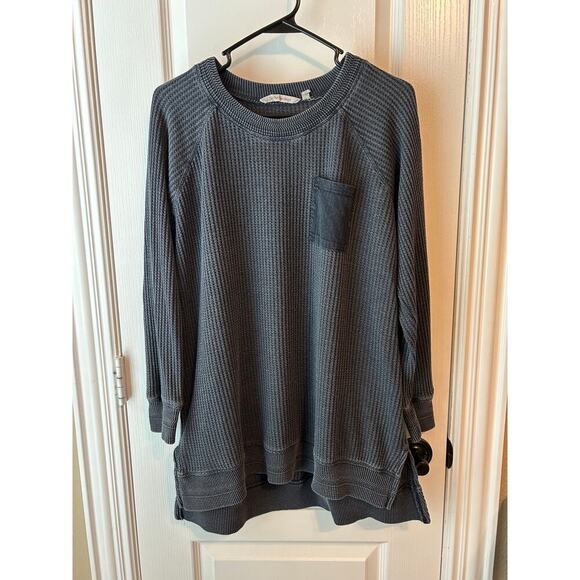 Soft Surrounds Tops - Soft Surroundings Grey Tunic Large Cotton Blend